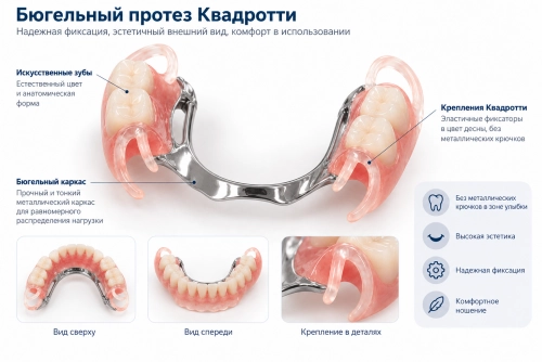 Бюгельный протез Квадротти